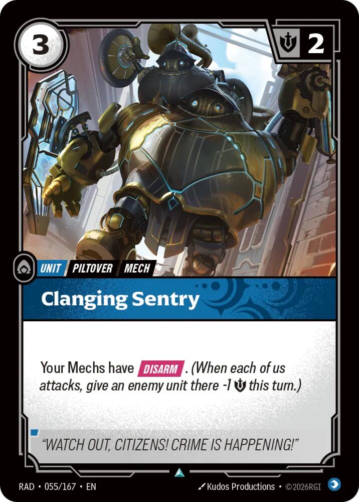 Clanging Sentry 055/167 (Radiance)  - Foil | Good Games Adelaide SA