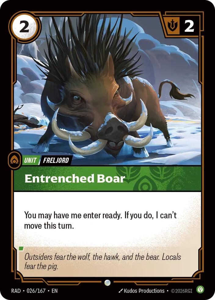 Entrenched Boar 026/167 (Radiance)  - Foil | Good Games Adelaide SA
