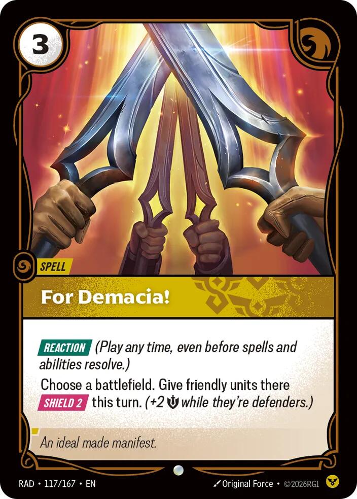For Demacia! 117/167 (Radiance)  - Foil | Good Games Adelaide SA