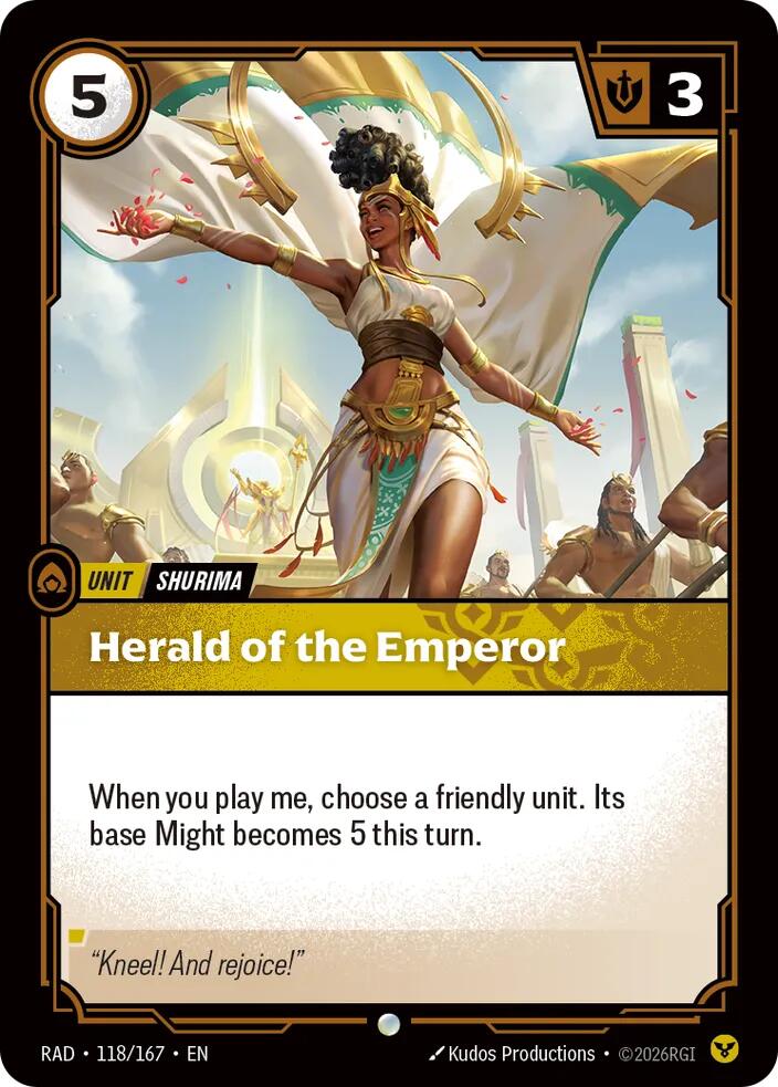 Herald of the Emperor 118/167 (Radiance)  - Foil | Good Games Adelaide SA