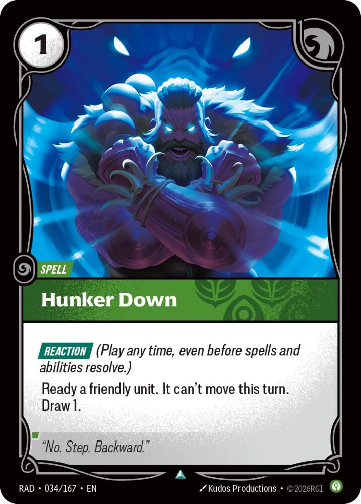 Hunker Down 034/167 (Radiance)  - Foil | Good Games Adelaide SA