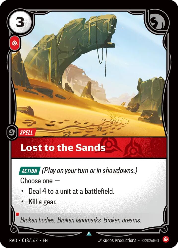 Lost to the Sands 013/167 (Radiance)  - Foil | Good Games Adelaide SA