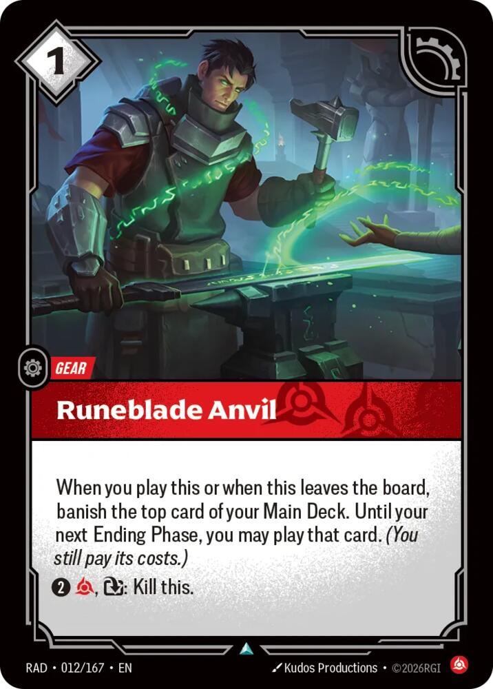 Runeblade Anvil 012/167 (Radiance)  - Foil | Good Games Adelaide SA