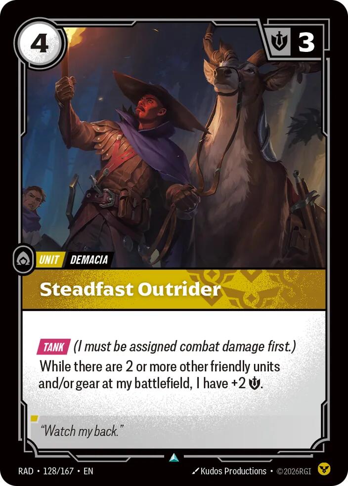 Steadfast Outrider 128/167 (Radiance)  - Foil | Good Games Adelaide SA