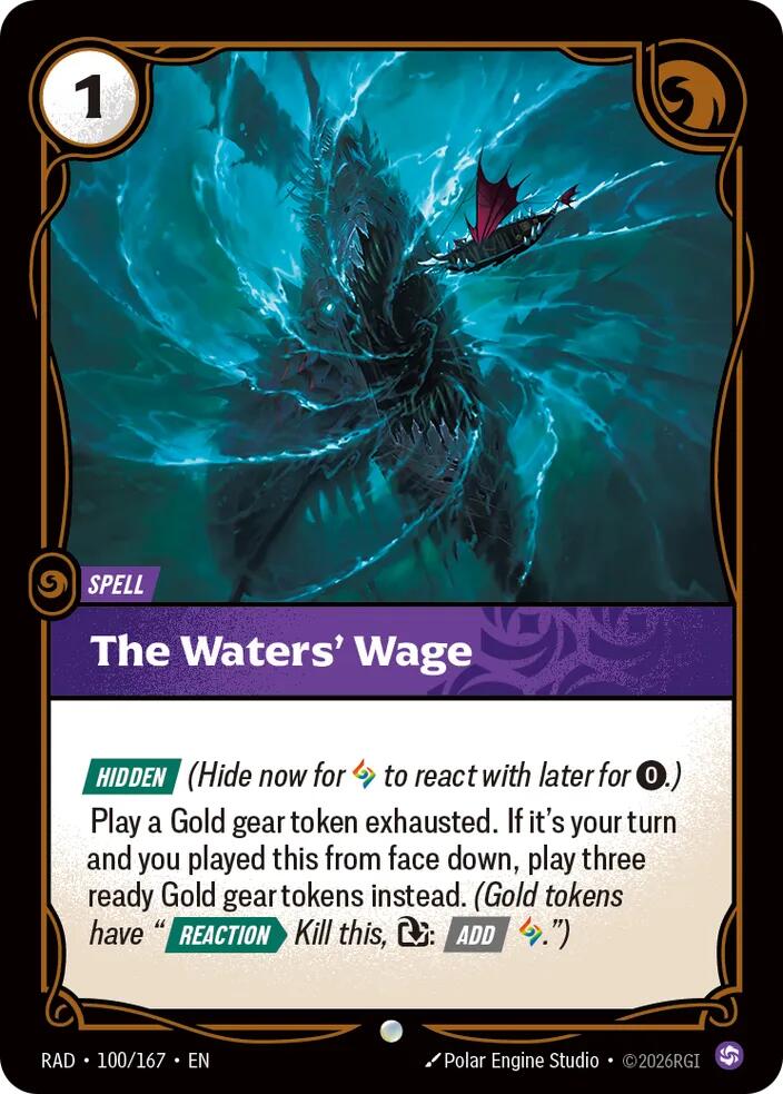 The Waters' Wage 100/167 (Radiance)  - Foil | Good Games Adelaide SA