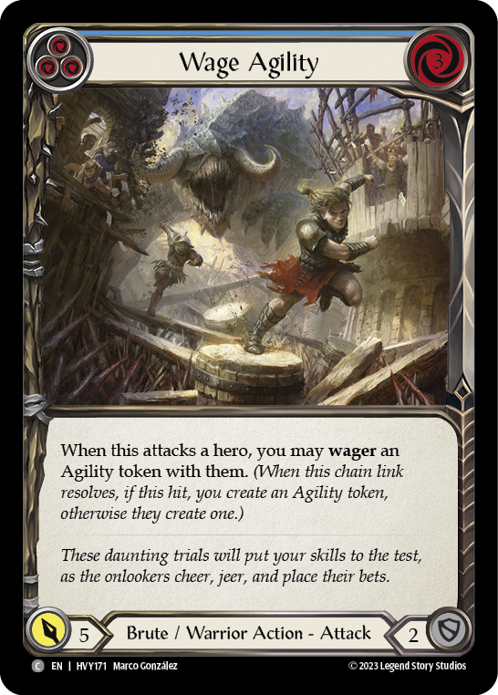 Wage Agility (Blue) [HVY171] (Heavy Hitters)  Rainbow Foil | Good Games Adelaide SA