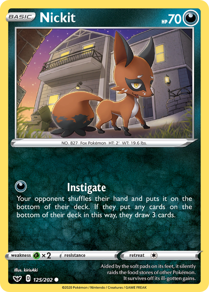 Nickit (125/202) [Sword & Shield: Base Set] | Good Games Adelaide SA