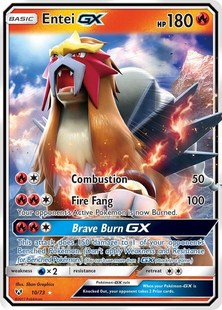 Entei GX 10/73 (Shining Legends)  - Holofoil | Good Games Adelaide SA