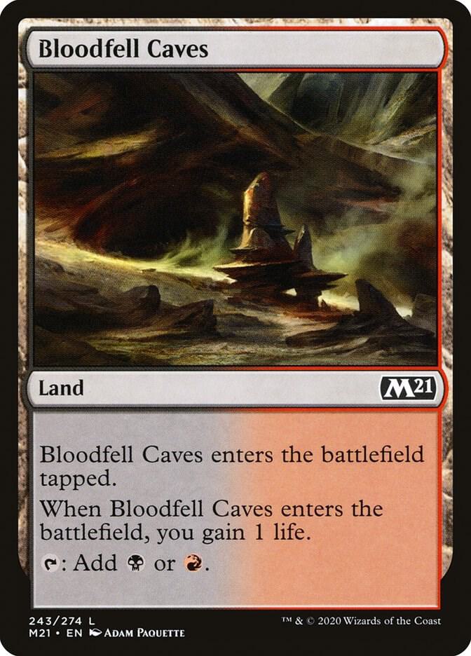 Bloodfell Caves 243 (Core Set 2021)  - Foil | Good Games Adelaide SA