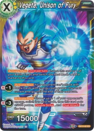 Vegeta, Unison of Fury [EX12-02] | Good Games Adelaide SA
