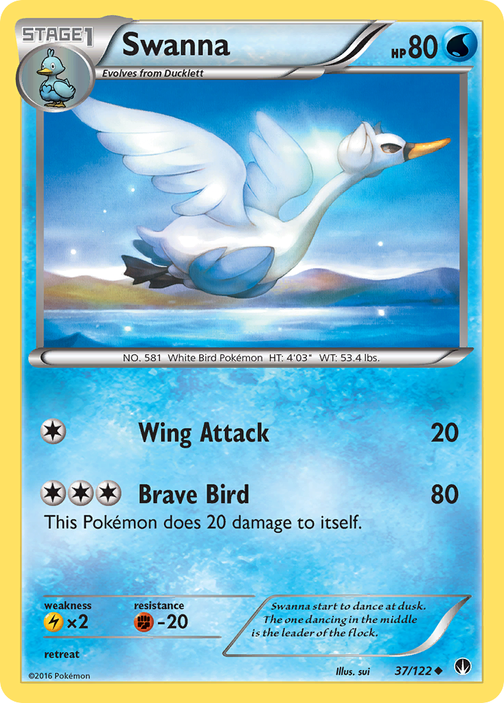 Swanna (37/122) [XY: BREAKpoint] | Good Games Adelaide SA