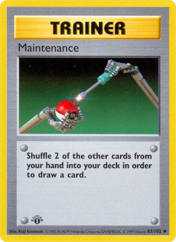Maintenance 083/102 (Base Set (Shadowless))  - 1st Edition | Good Games Adelaide SA