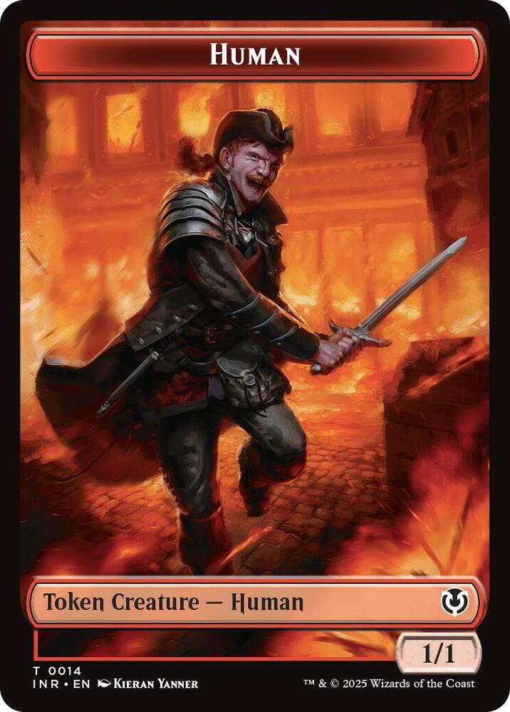 Human 0014 Emblem Chandra Dressed to Kill Double Sided Token 14 // 24 (Innistrad Remastered)  | Good Games Adelaide SA