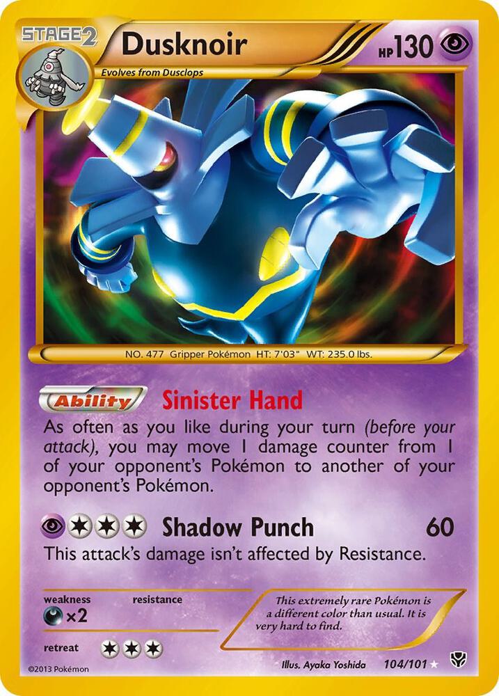 Dusknoir 104 Secret Rare 104/101 (Plasma Blast)  - Holofoil | Good Games Adelaide SA