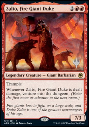 Zalto, Fire Giant Duke (Promo Pack) [Dungeons & Dragons: Adventures in the Forgotten Realms Promos] | Good Games Adelaide SA