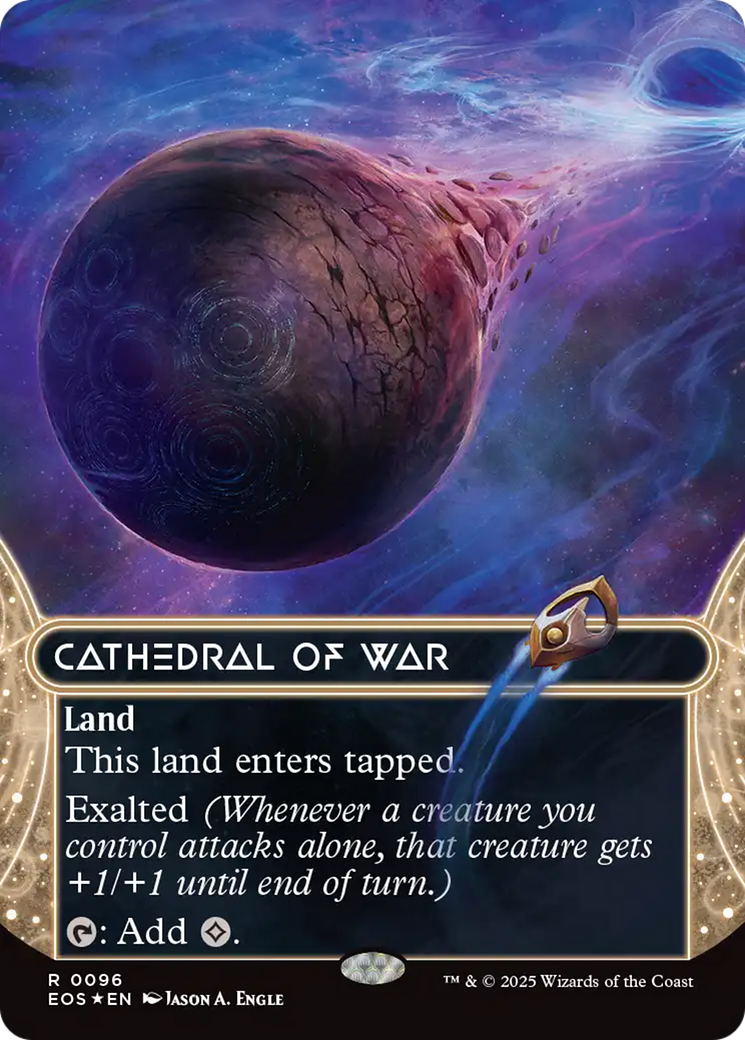 Cathedral of War (0096) (Borderless) (Galaxy Foil) [Edge of Eternities: Stellar Sights] | Good Games Adelaide SA