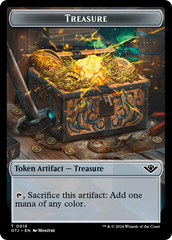 Treasure // Dinosaur Double-Sided Token [Outlaws of Thunder Junction Tokens] | Good Games Adelaide SA