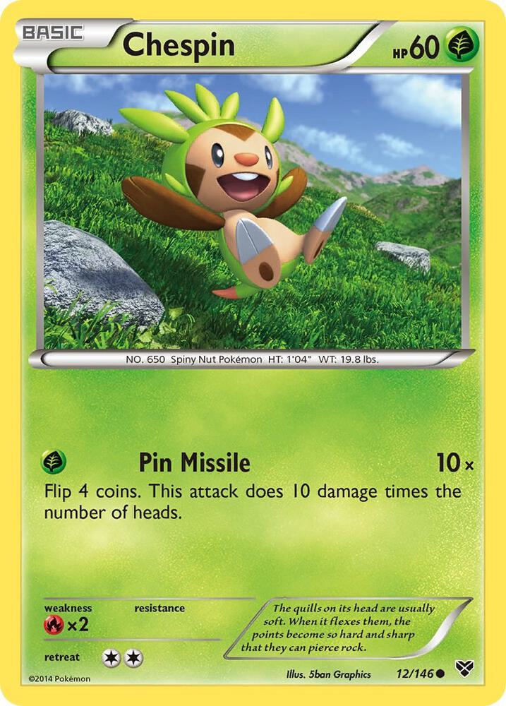 Chespin 12/146 (XY Base Set)  | Good Games Adelaide SA
