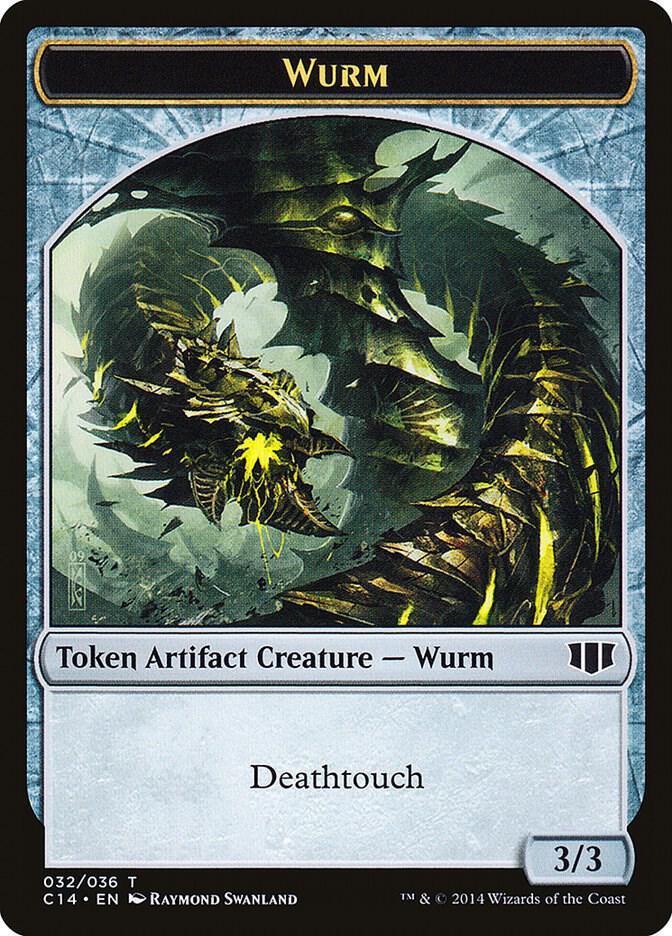 Wurm 032 Goat Double sided Token 32 // 3 (Commander 2014)  | Good Games Adelaide SA