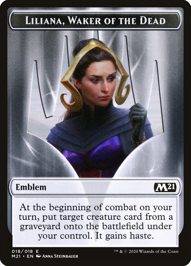 Emblem - Liliana, Waker of the Dead [Core Set 2021] | Good Games Adelaide SA