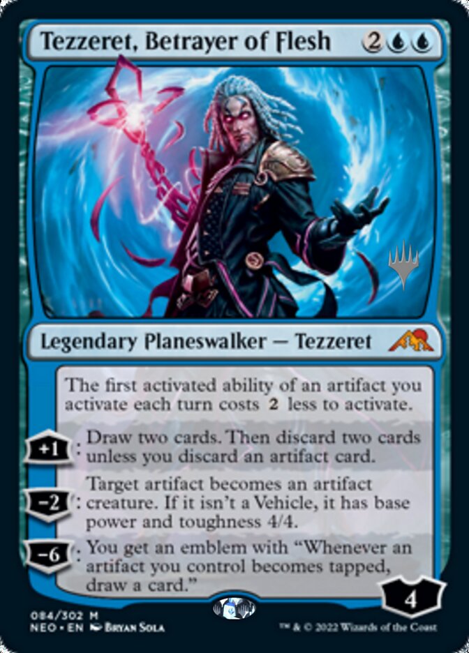 Tezzeret, Betrayer of Flesh (Promo Pack) [Kamigawa: Neon Dynasty Promos] | Good Games Adelaide SA