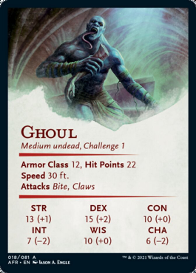 Ghoul Art Card (Gold-Stamped Signature) [Dungeons & Dragons: Adventures in the Forgotten Realms Art Series] | Good Games Adelaide SA