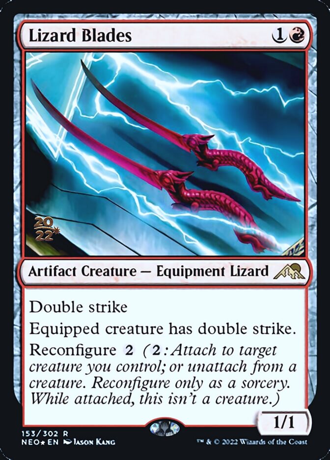 Lizard Blades [Kamigawa: Neon Dynasty Prerelease Promos] | Good Games Adelaide SA