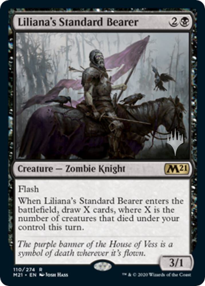 Lilianas Standard Bearer 110 (Promo Pack: Core Set 2021)  - Foil | Good Games Adelaide SA