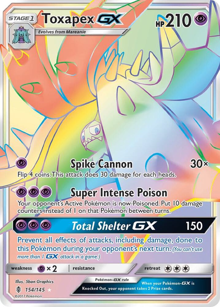 Toxapex GX Secret 154/145 (SM - Guardians Rising)  - Holofoil | Good Games Adelaide SA