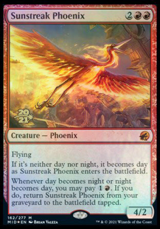 Sunstreak Phoenix [Innistrad: Midnight Hunt Prerelease Promos] | Good Games Adelaide SA