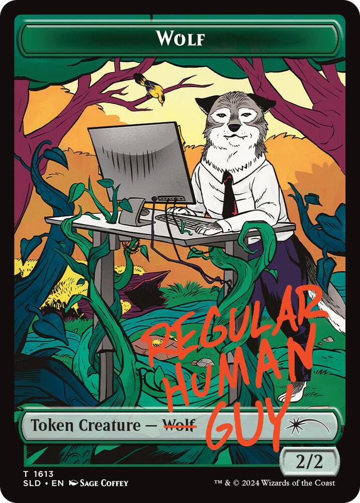 Wolf Token 1613 (Secret Lair Drop Series)  - Foil | Good Games Adelaide SA