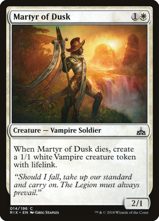 Martyr of Dusk [Rivals of Ixalan] | Good Games Adelaide SA