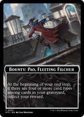 Bounty: Paq, Fleeting Filcher // Bounty Rules Double-Sided Token [Outlaws of Thunder Junction Commander Tokens] | Good Games Adelaide SA