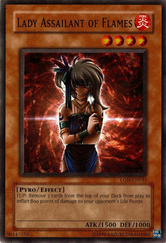 Lady Assailant of Flames [LON-EN035] Common | Good Games Adelaide SA