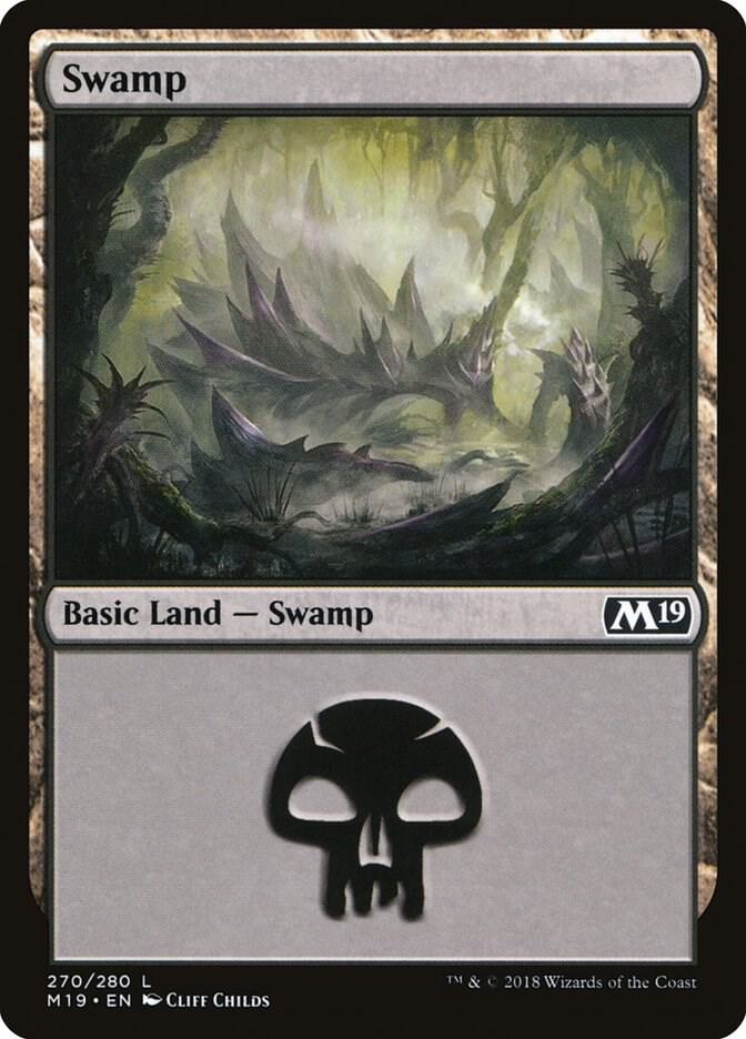 Swamp 270 (Core Set 2019)  - Foil | Good Games Adelaide SA