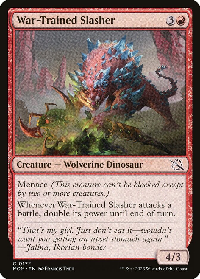 War-Trained Slasher 172 (March of the Machine)  - Foil | Good Games Adelaide SA