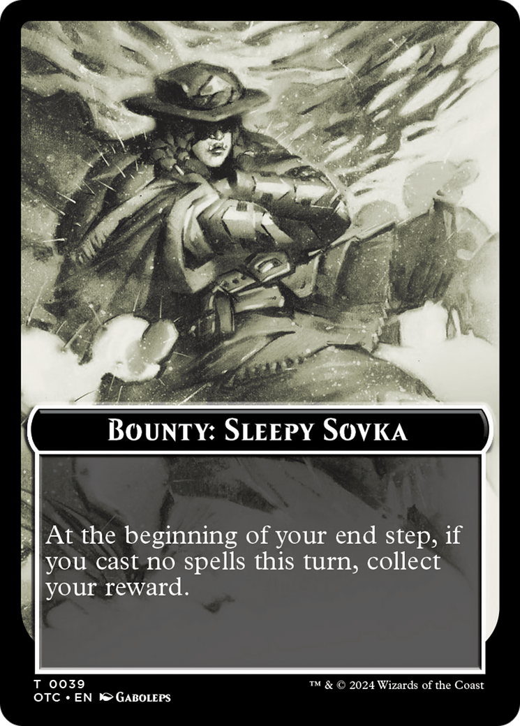 Bounty: Sleepy Sovka // Bounty Rules Double-Sided Token [Outlaws of Thunder Junction Commander Tokens] | Good Games Adelaide SA