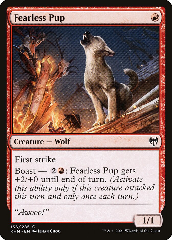 Fearless Pup 136 (Kaldheim)  - Foil | Good Games Adelaide SA