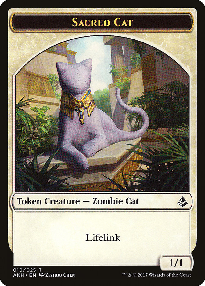 Sacred Cat Token [Amonkhet Tokens] | Good Games Adelaide SA