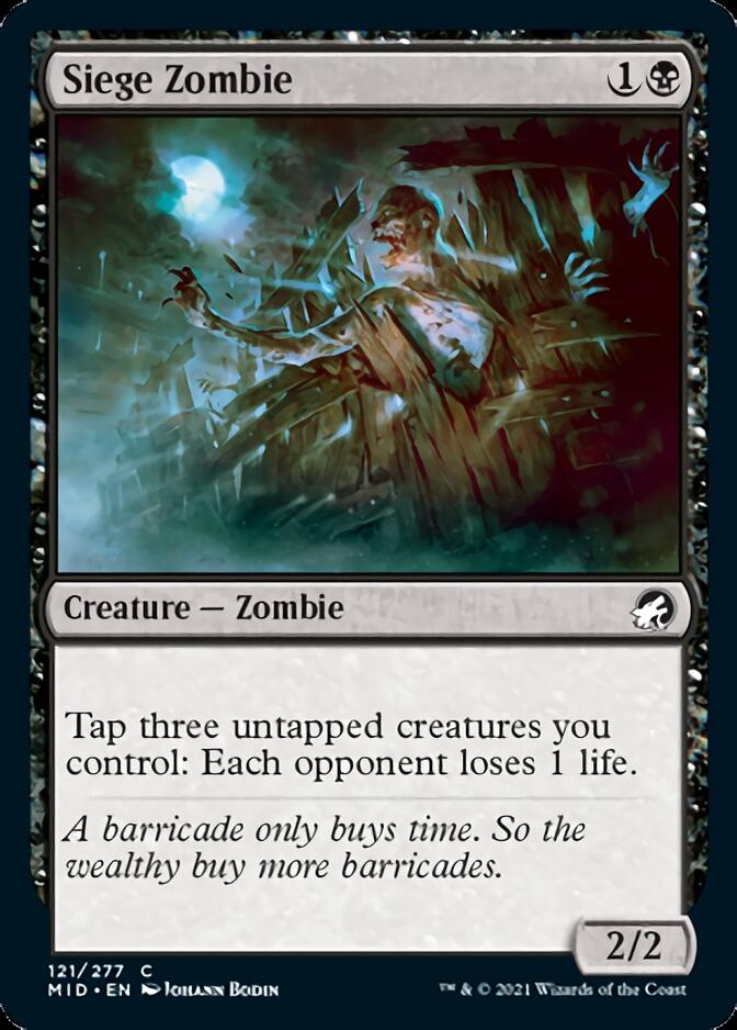 Siege Zombie [Innistrad: Midnight Hunt] | Good Games Adelaide SA