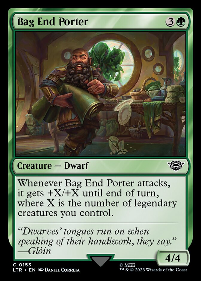 Bag End Porter 153 (Universes Beyond: The Lord of the Rings: Tales of Middle-earth)  - Foil | Good Games Adelaide SA