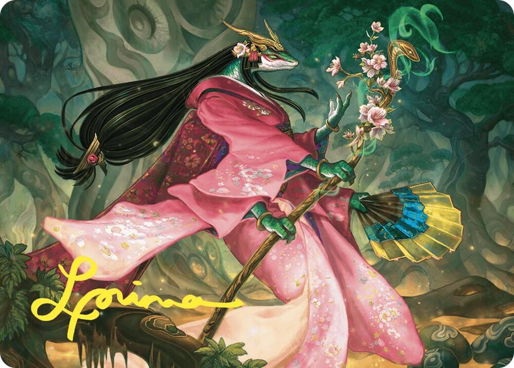 Sakiko Mother of Summer Art Card Gold Stamped Signature 24 (Art Series: Commander Masters)  | Good Games Adelaide SA