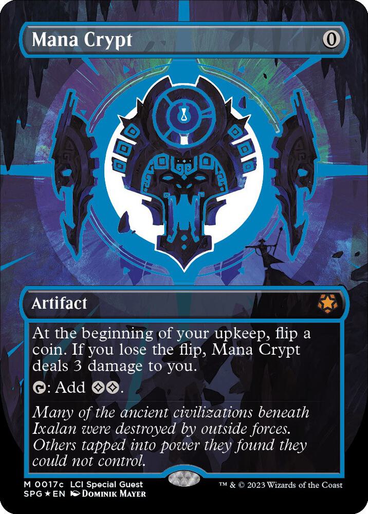 Mana Crypt (Blue) 17c (Special Guests)  - Borderless Neon Ink Foil | Good Games Adelaide SA