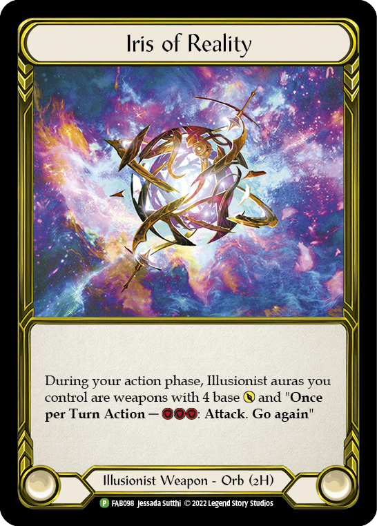 Iris of Reality (Golden) [FAB098] (Promo)  Cold Foil | Good Games Adelaide SA