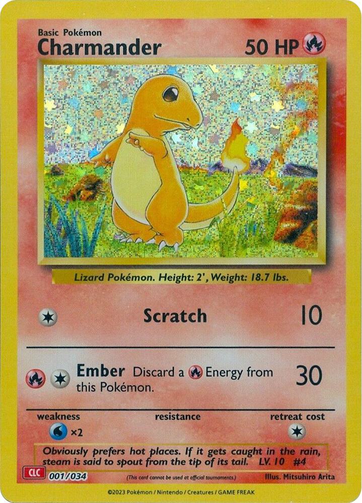 Charmander 001/034 (Trading Card Game Classic)  - Holofoil | Good Games Adelaide SA