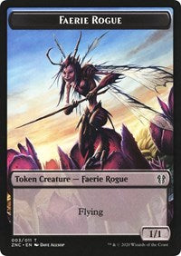 Faerie Rogue // Goblin Rogue Double-sided Token [Commander: Zendikar Rising Tokens] | Good Games Adelaide SA