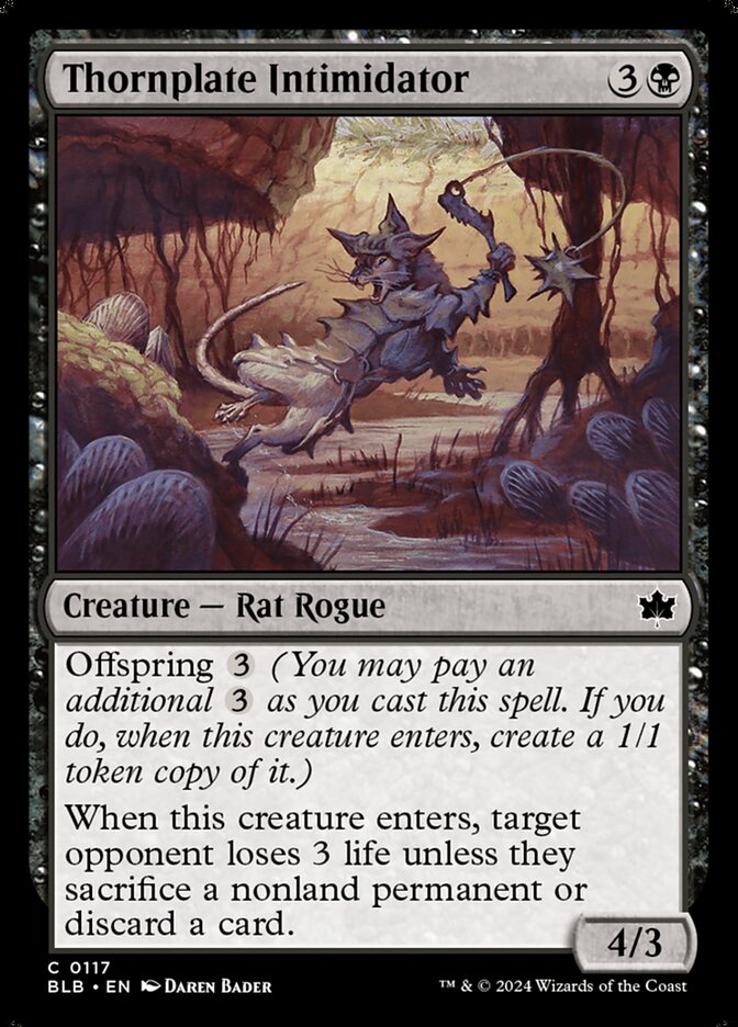 Thornplate Intimidator 117 (Bloomburrow)  - Foil | Good Games Adelaide SA