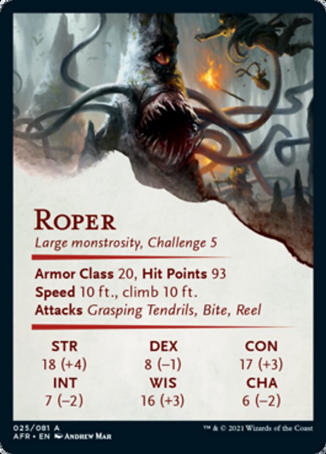 Roper Art Card [Dungeons & Dragons: Adventures in the Forgotten Realms Art Series] | Good Games Adelaide SA