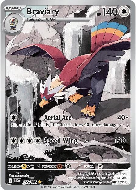 Braviary 155/086 (SV: Black Bolt)  - Holofoil | Good Games Adelaide SA