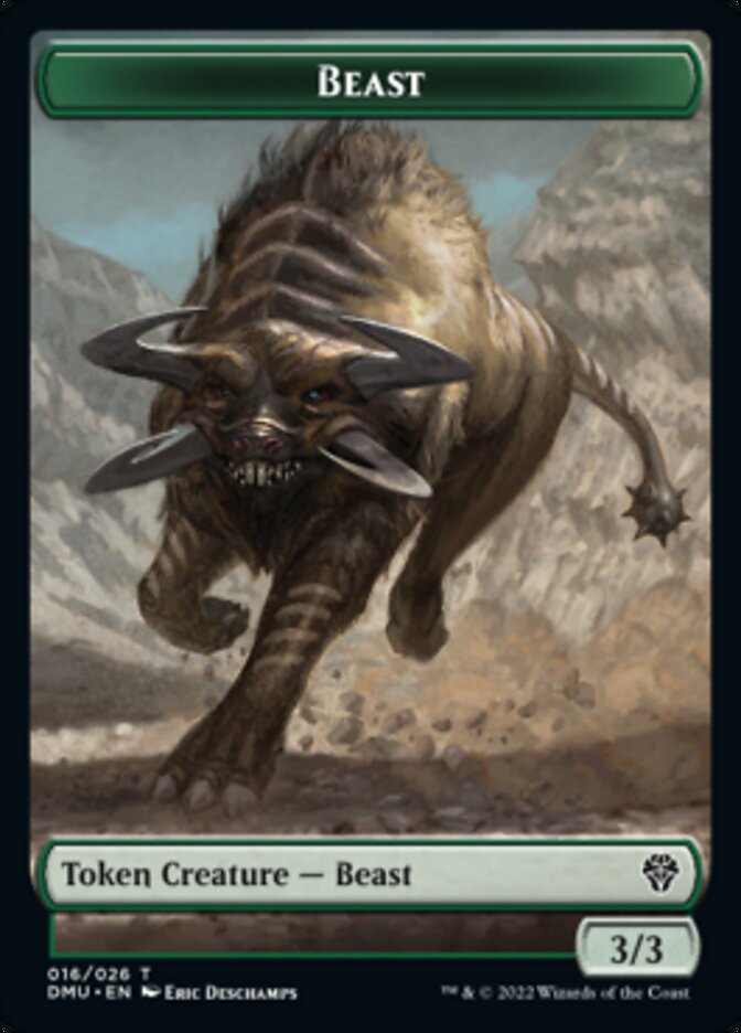Phyrexian // Beast Double-sided Token [Dominaria United Tokens] | Good Games Adelaide SA